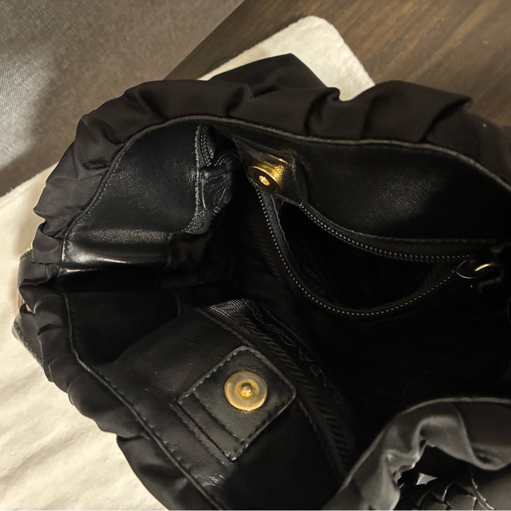 Prada Black Hobo Bag with Gold Hardware - Picture 14 of 16
